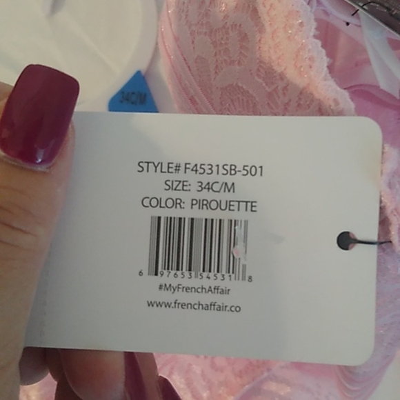 French Affair Multiway Push-up Bra + Panty Set, Pink, 34C/Medium - Picture 11 of 13